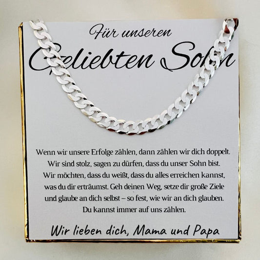 Diamantierte Panzerkette für den Sohn