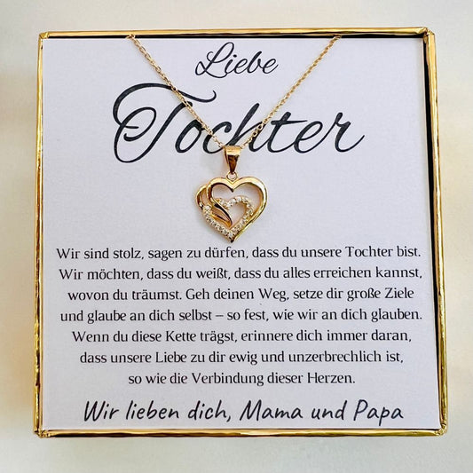 Halskette für die Tochter „Herzen“ / „Ewige Liebe“ – Limitierte Edition