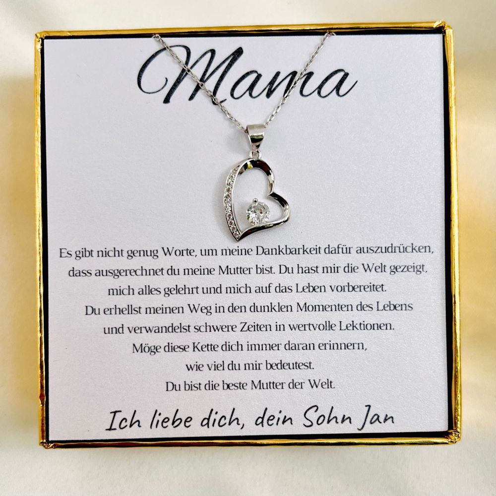Für die Mama vom Sohn „Herz mit Zirkonia“ – Limitierte Edition
