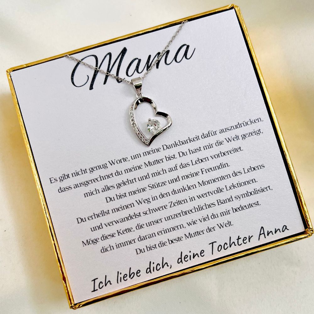 Für die Mama von der Tochter „Herz mit Zirkonia“ – Limitierte Edition