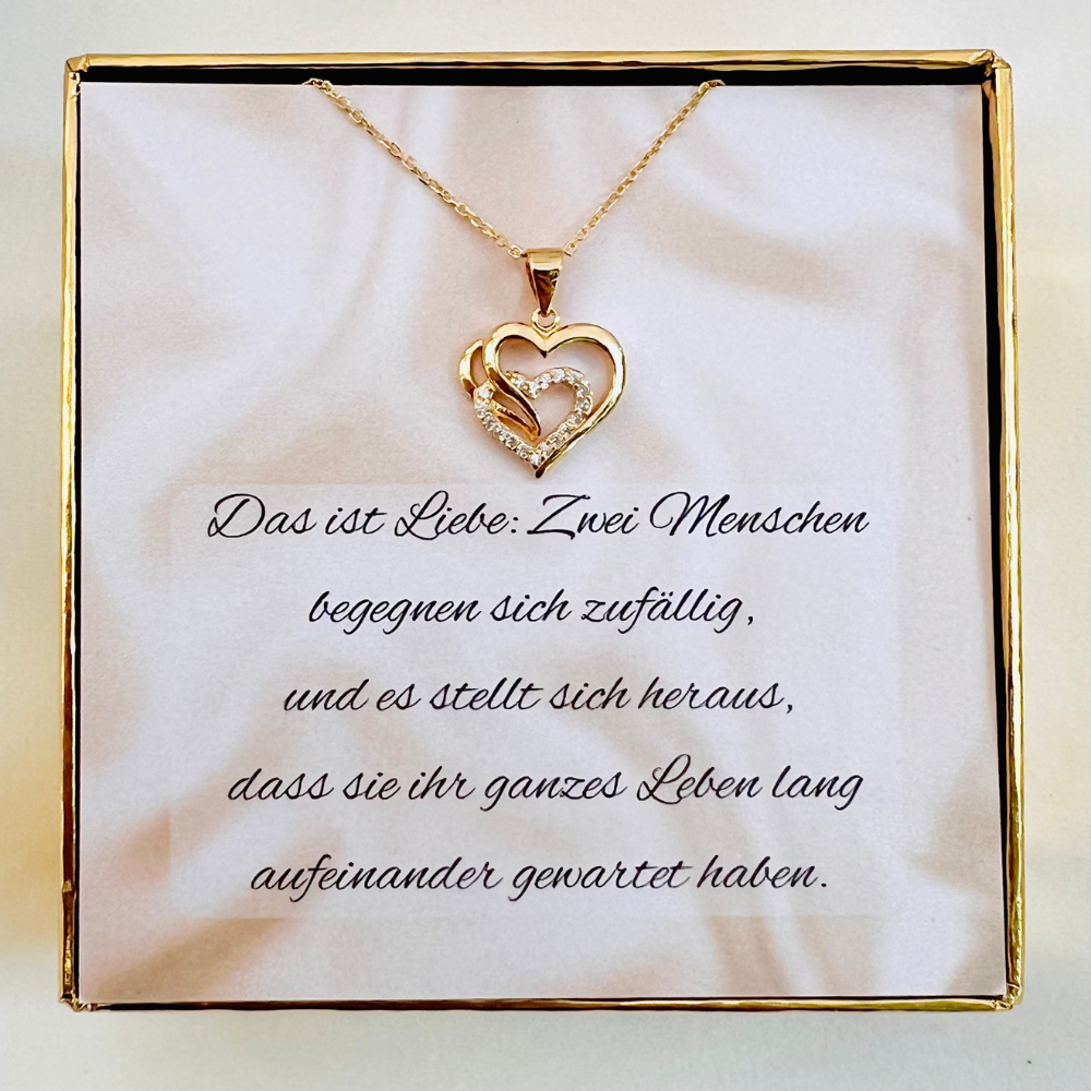 Herz-Kette „Liebe“ mit Botschaft