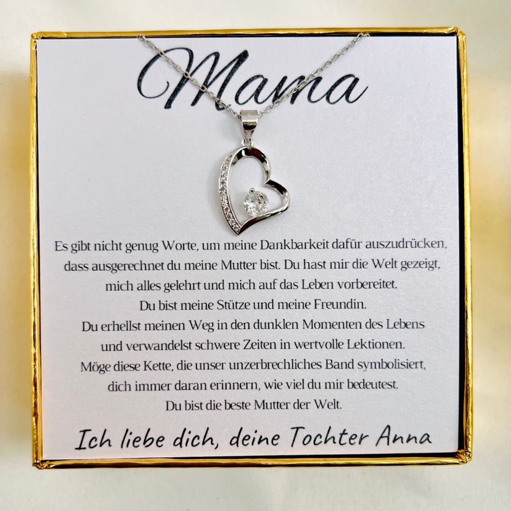 Für die Mama von der Tochter „Herz mit Zirkonia“ – Limitierte Edition