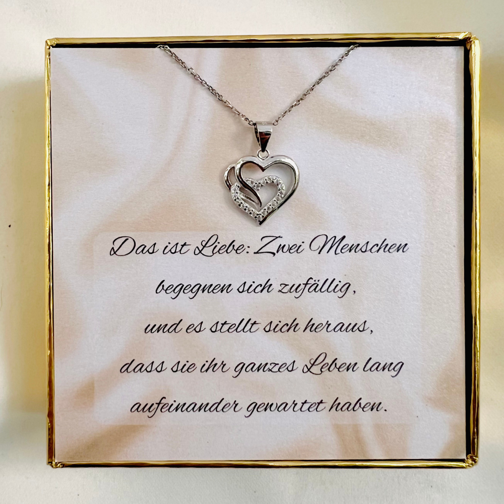 Herz-Kette „Liebe“ mit Botschaft