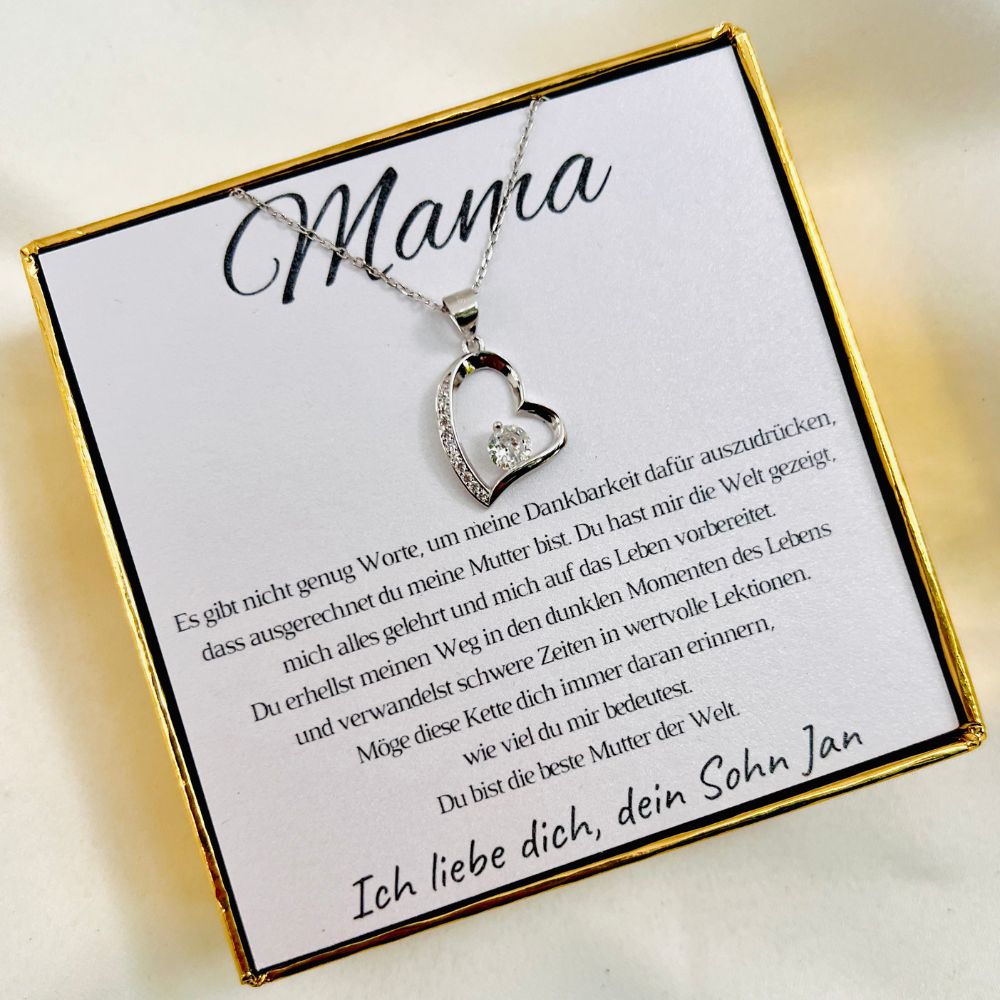 Für die Mama vom Sohn „Herz mit Zirkonia“ – Limitierte Edition