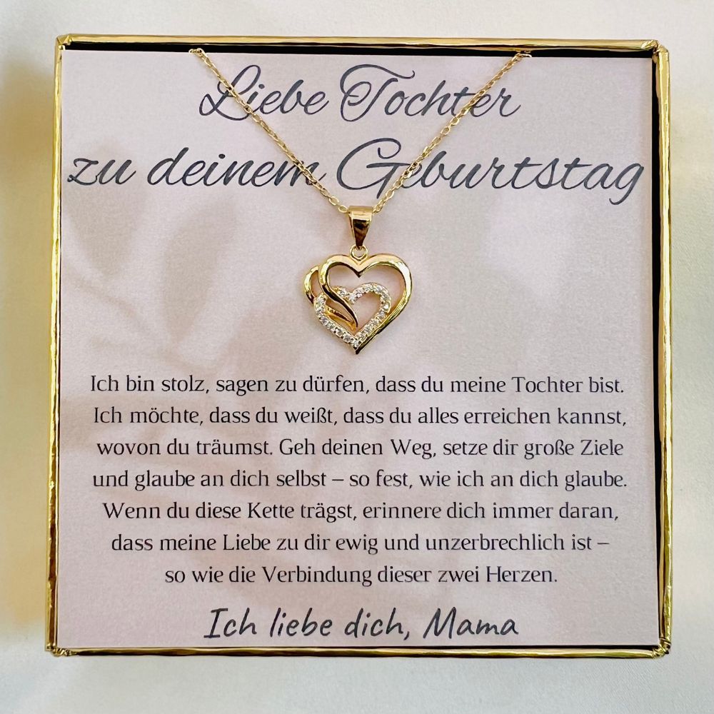Halskette für die Tochter zum Geburtstag „Herzen“