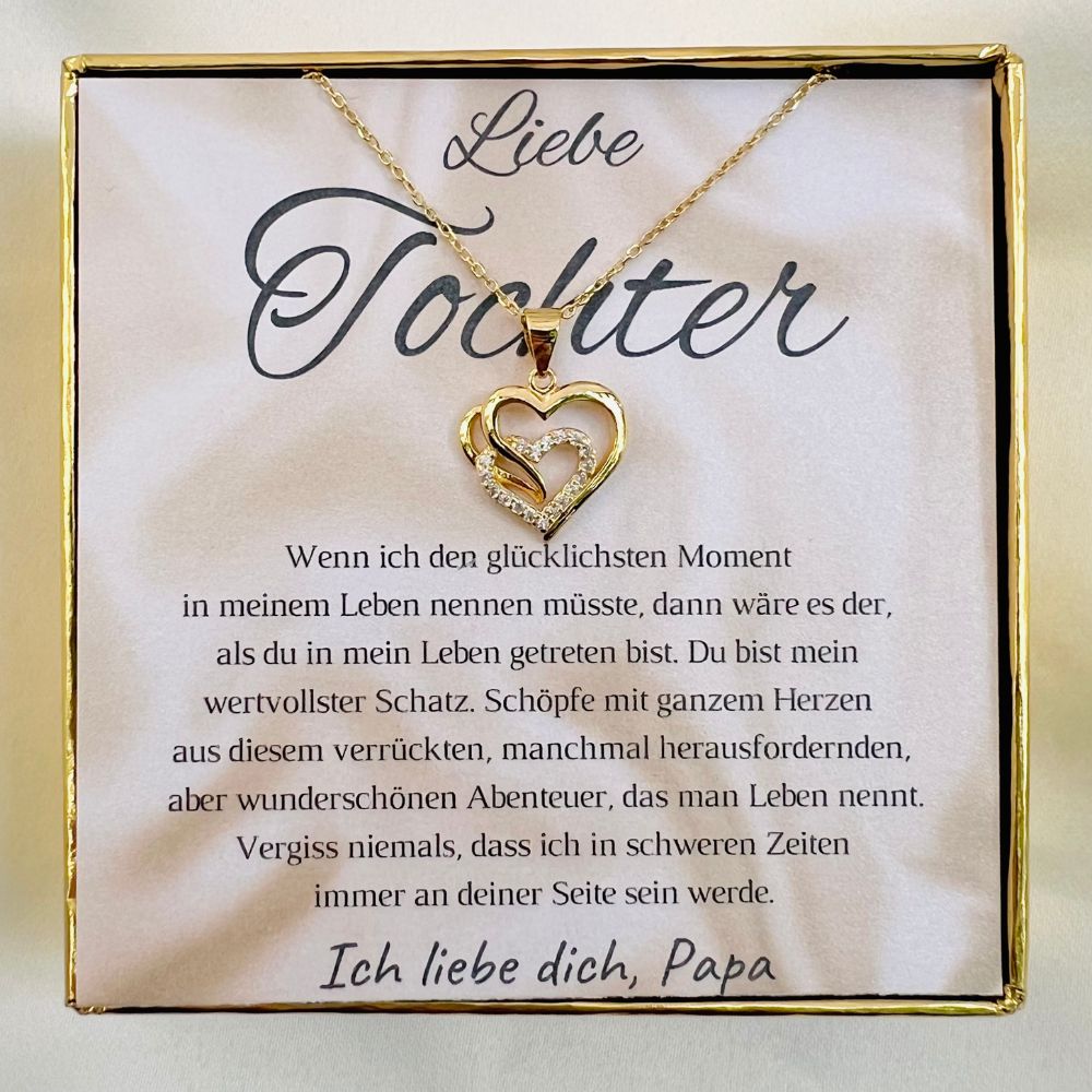 Halskette für die Tochter „Herzen“ / „Kostbarster Schatz“ – Limitierte Edition