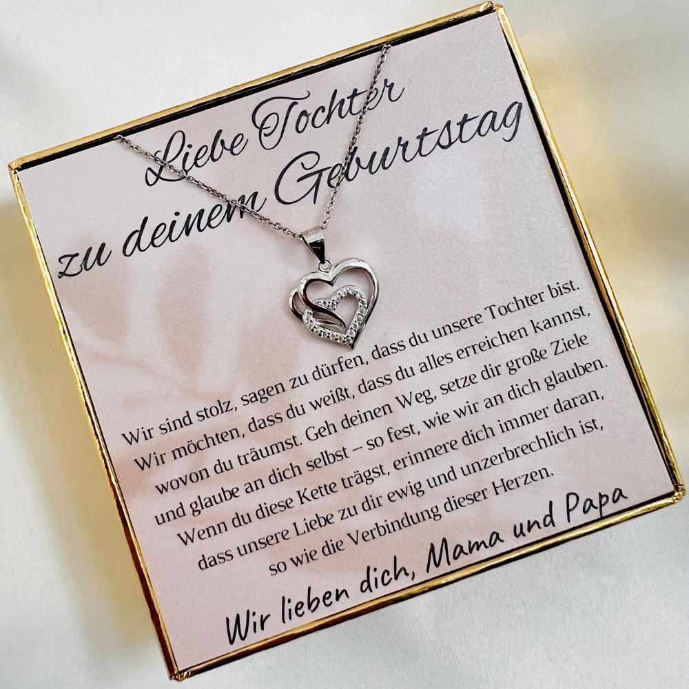 Halskette für die Tochter zum Geburtstag „Herzen“