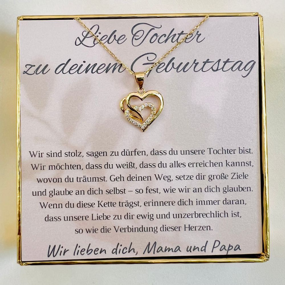 Halskette für die Tochter zum Geburtstag „Herzen“