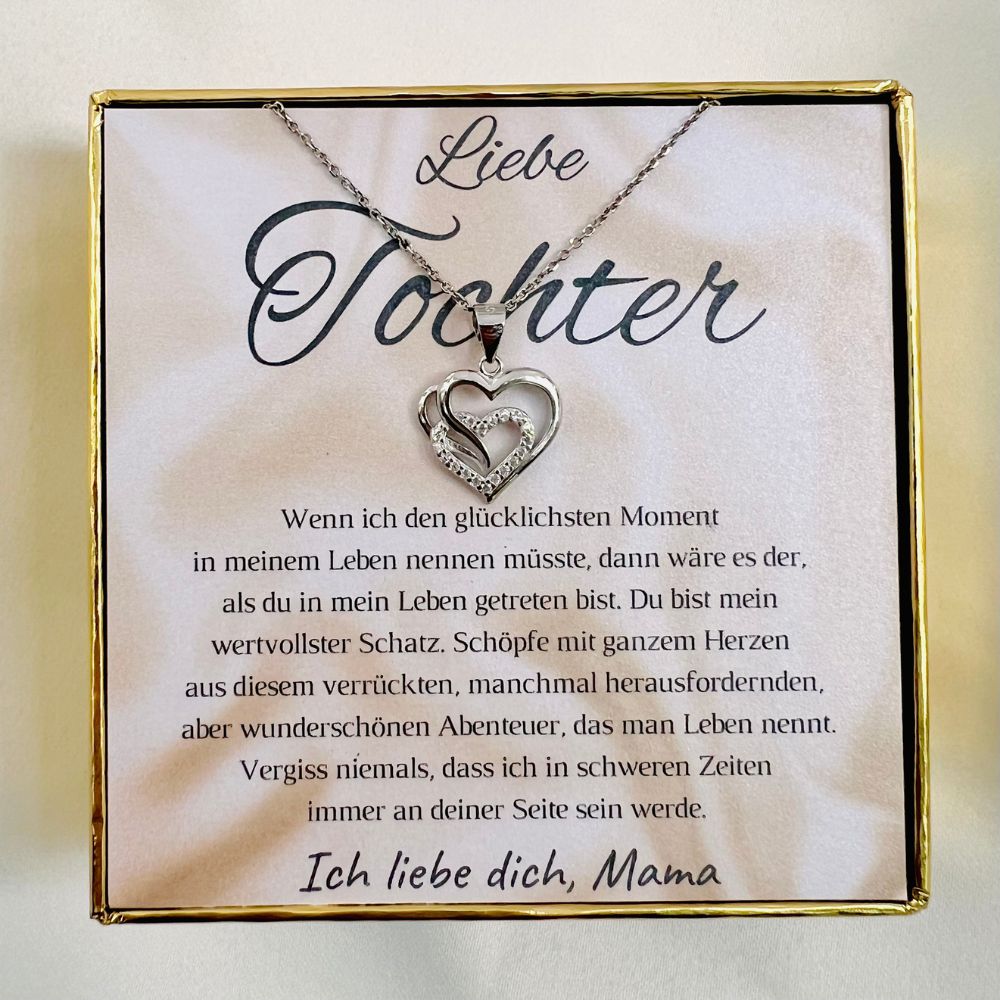 Halskette für die Tochter „Herzen“ / „Kostbarster Schatz“ – Limitierte Edition