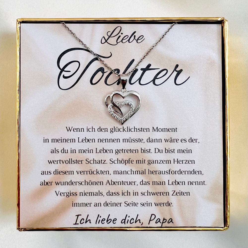Halskette für die Tochter „Herzen“ / „Kostbarster Schatz“ – Limitierte Edition