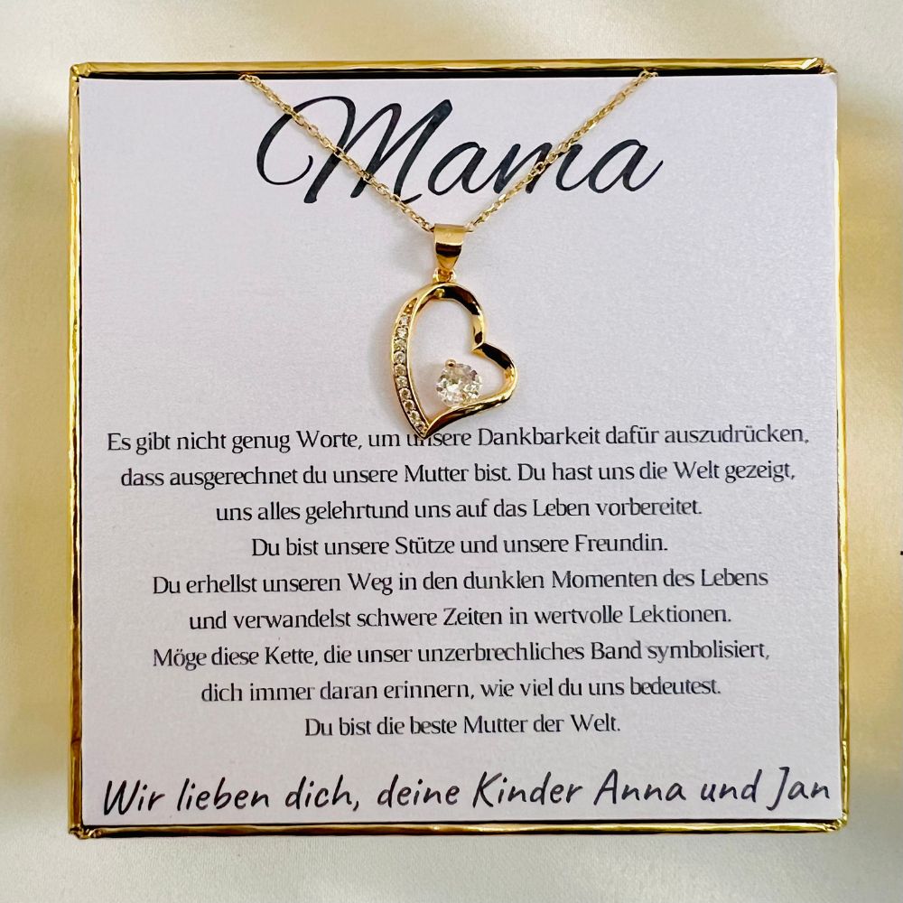 Für die Mama von der Tochter „Herz mit Zirkonia“ – Limitierte Edition