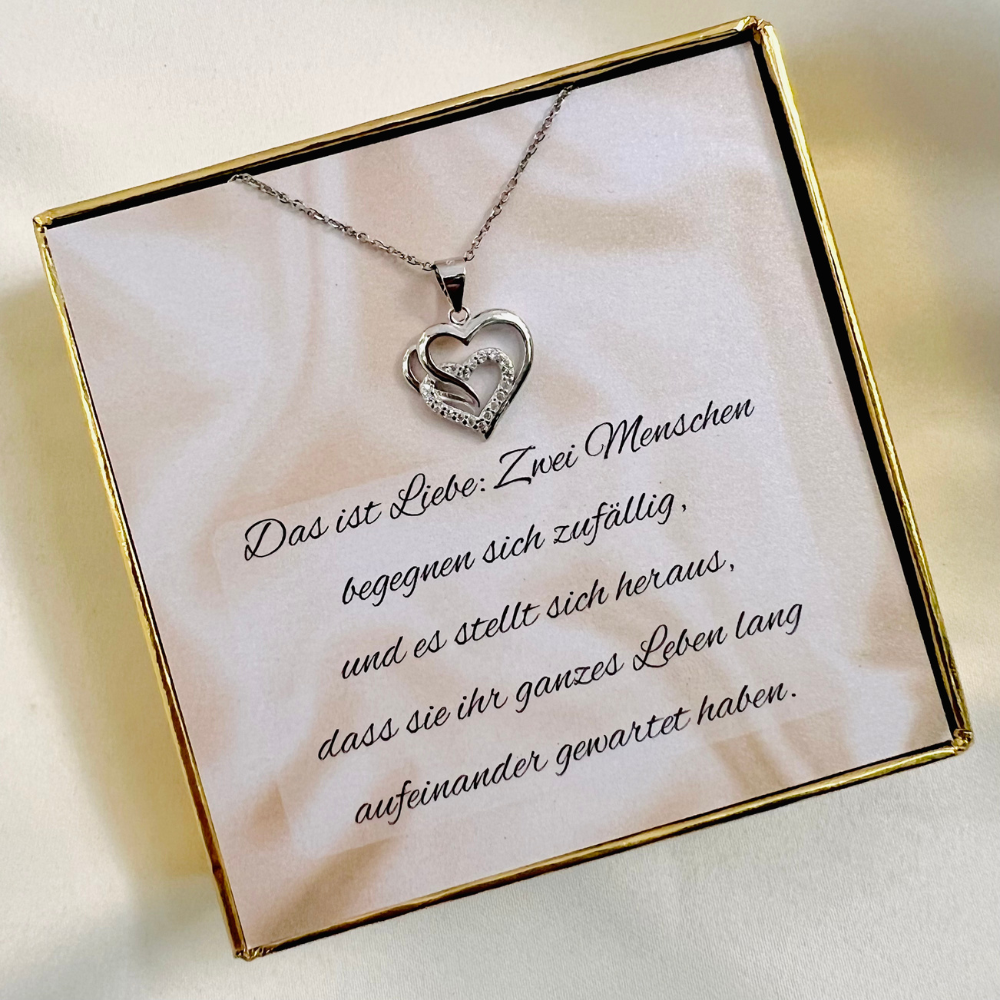 Herz-Kette „Liebe“ mit Botschaft