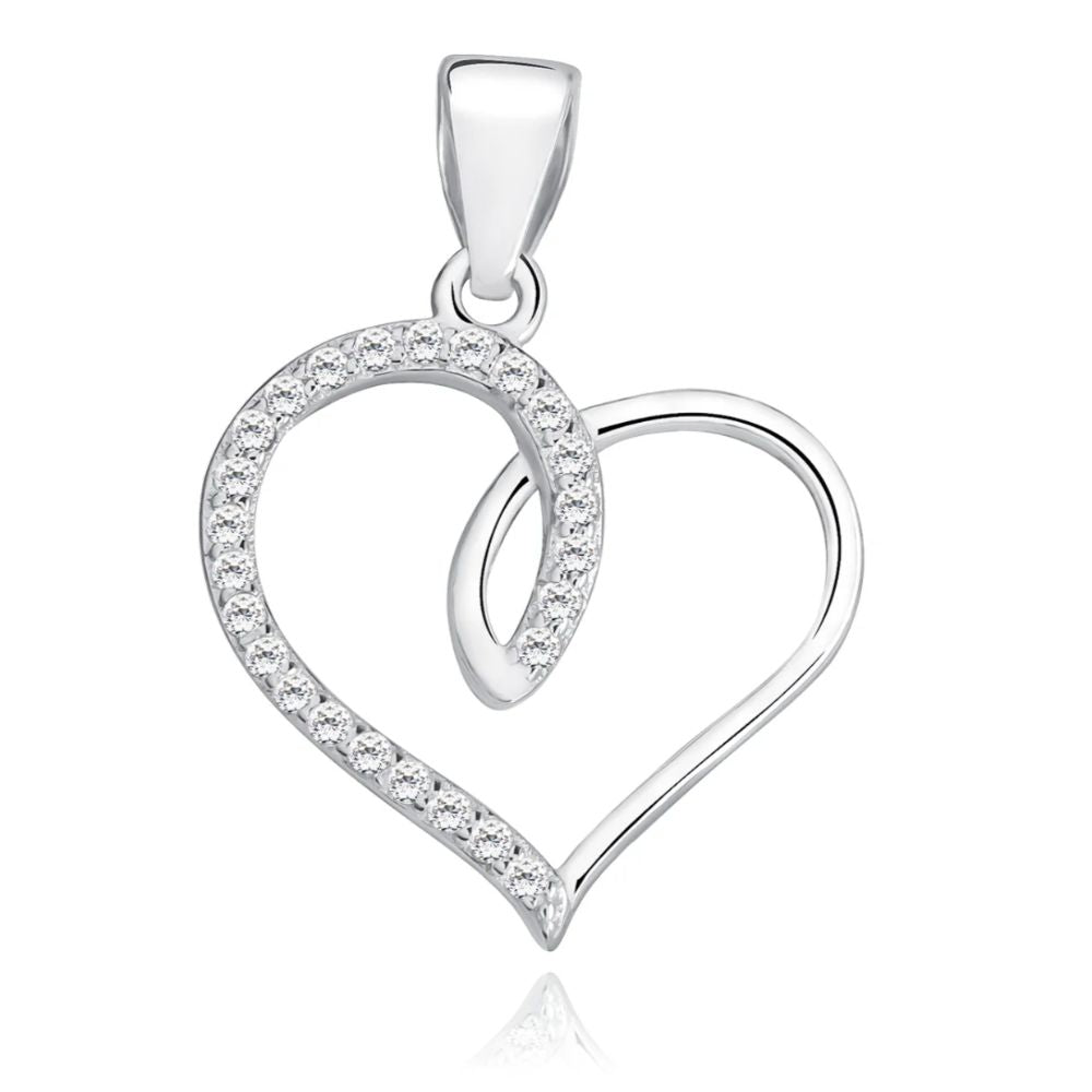 Personalisierte Halskette „Herzchen mit Zirkonia“ für Partnerin – „Meine Träume“