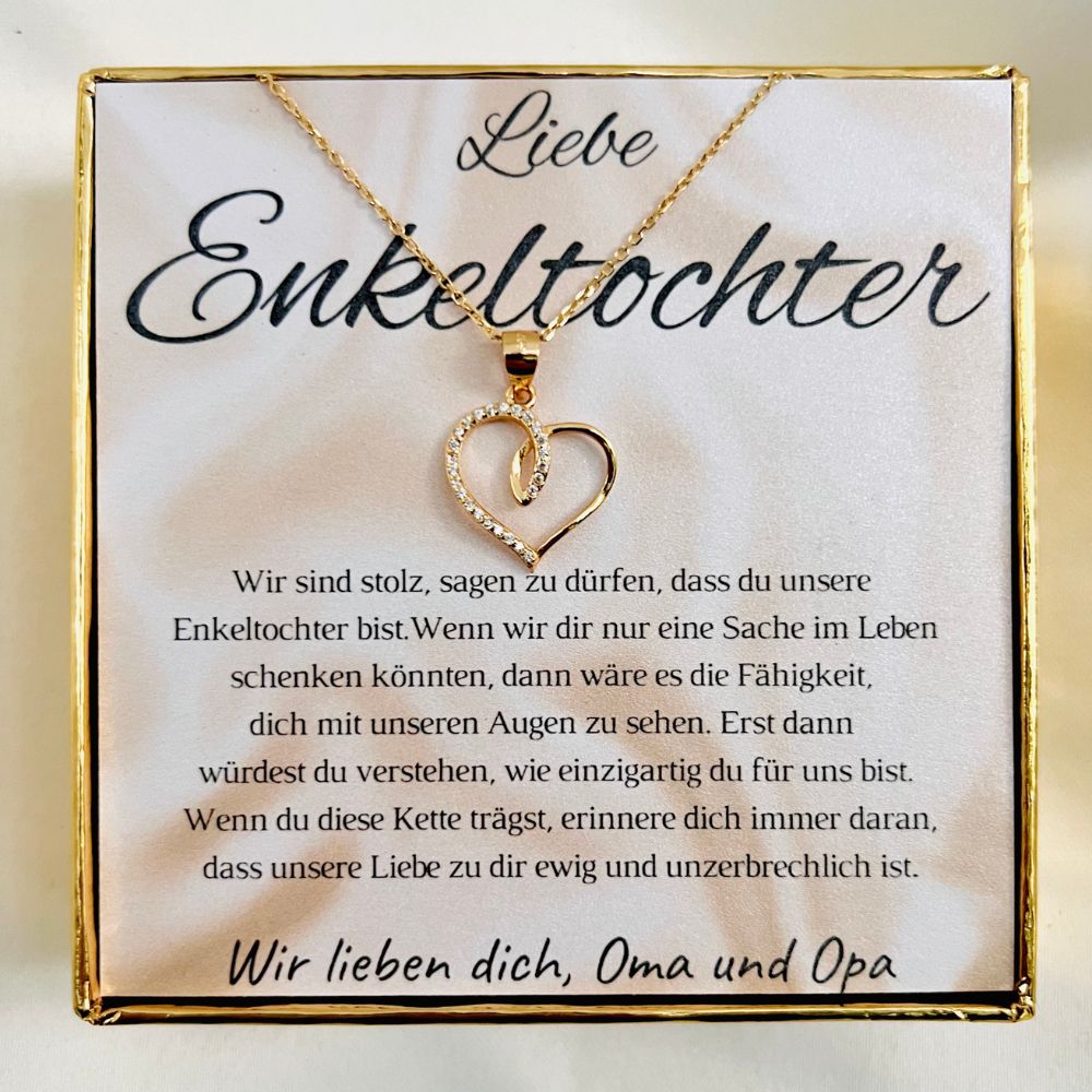 Für die Enkelin „Herzchen mit Zirkonia“