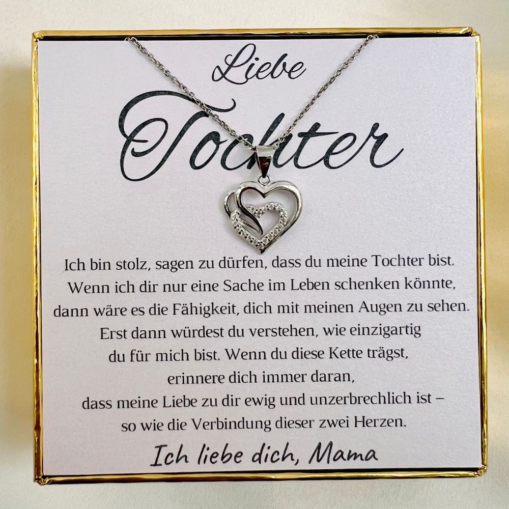 Halskette für Tochter „Herzen“ / „Für die besondere Tochter“