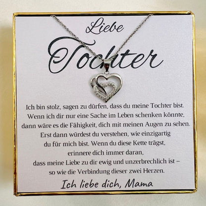 Halskette für Tochter „Herzen“ / „Für die besondere Tochter“