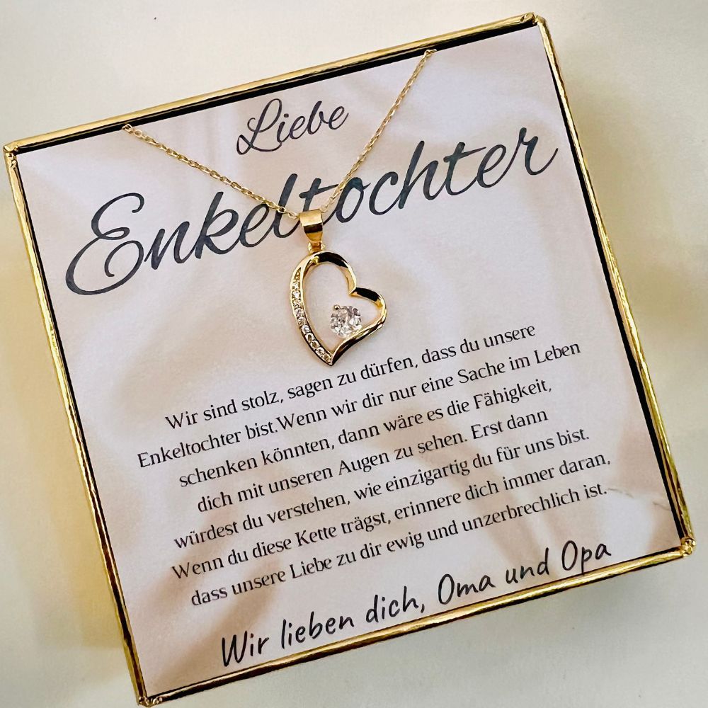 Halskette für die Enkelin „Herz mit Zirkonia“