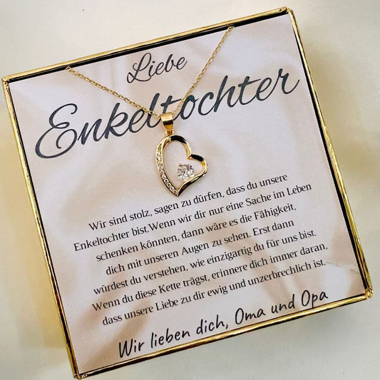 Halskette für die Enkelin „Herz mit Zirkonia“