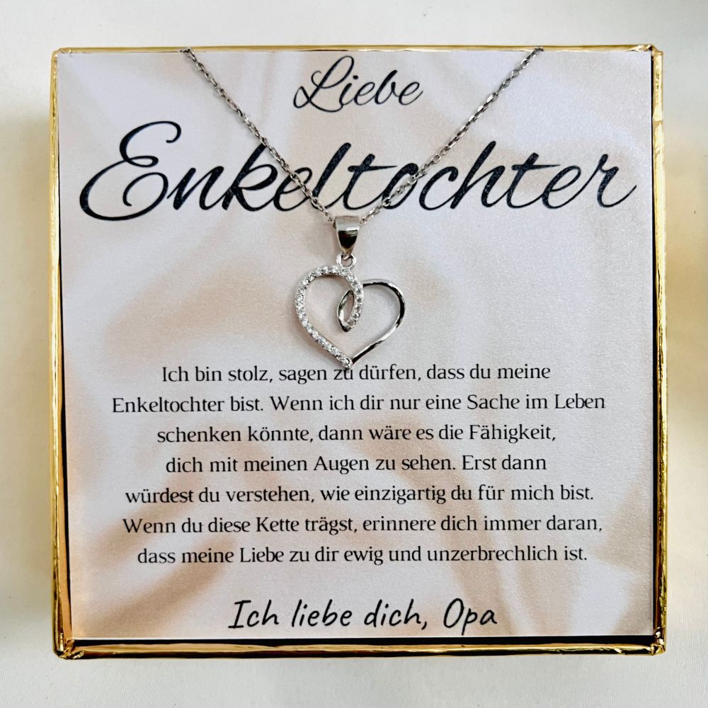 Für die Enkelin „Herzchen mit Zirkonia“
