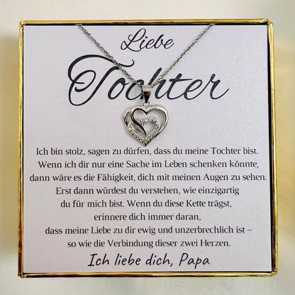 Halskette für Tochter „Herzen“ / „Für die besondere Tochter“