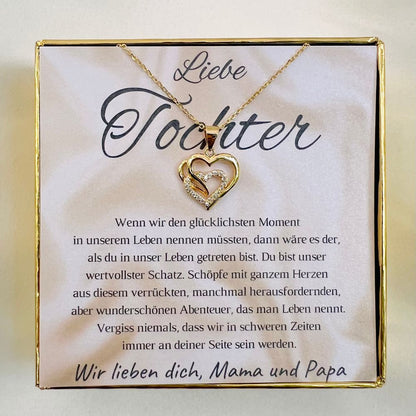 Halskette für die Tochter „Herzen“ / „Kostbarster Schatz“ – Limitierte Edition
