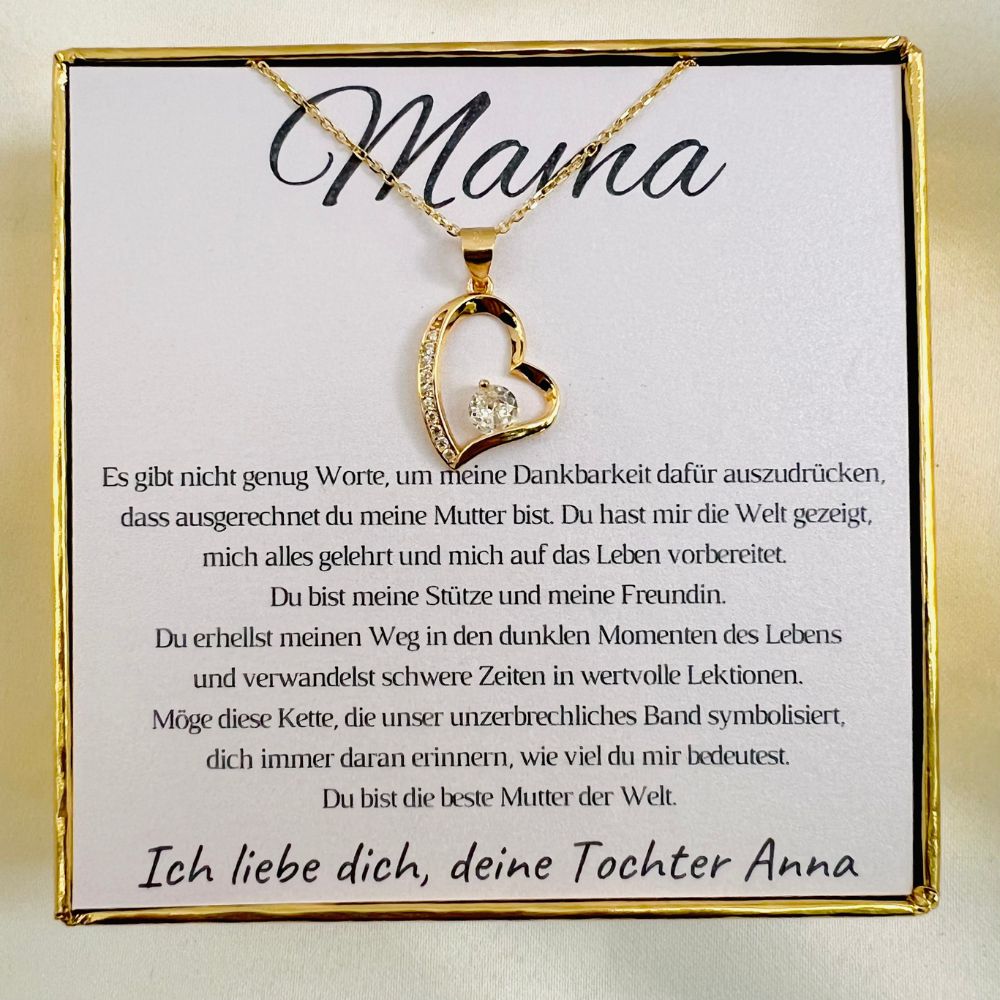 Für die Mama von der Tochter „Herz mit Zirkonia“ – Limitierte Edition