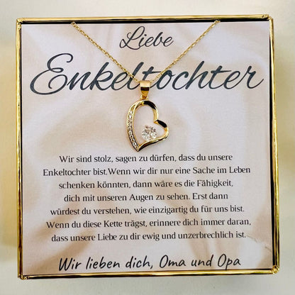 Halskette für die Enkelin „Herz mit Zirkonia“