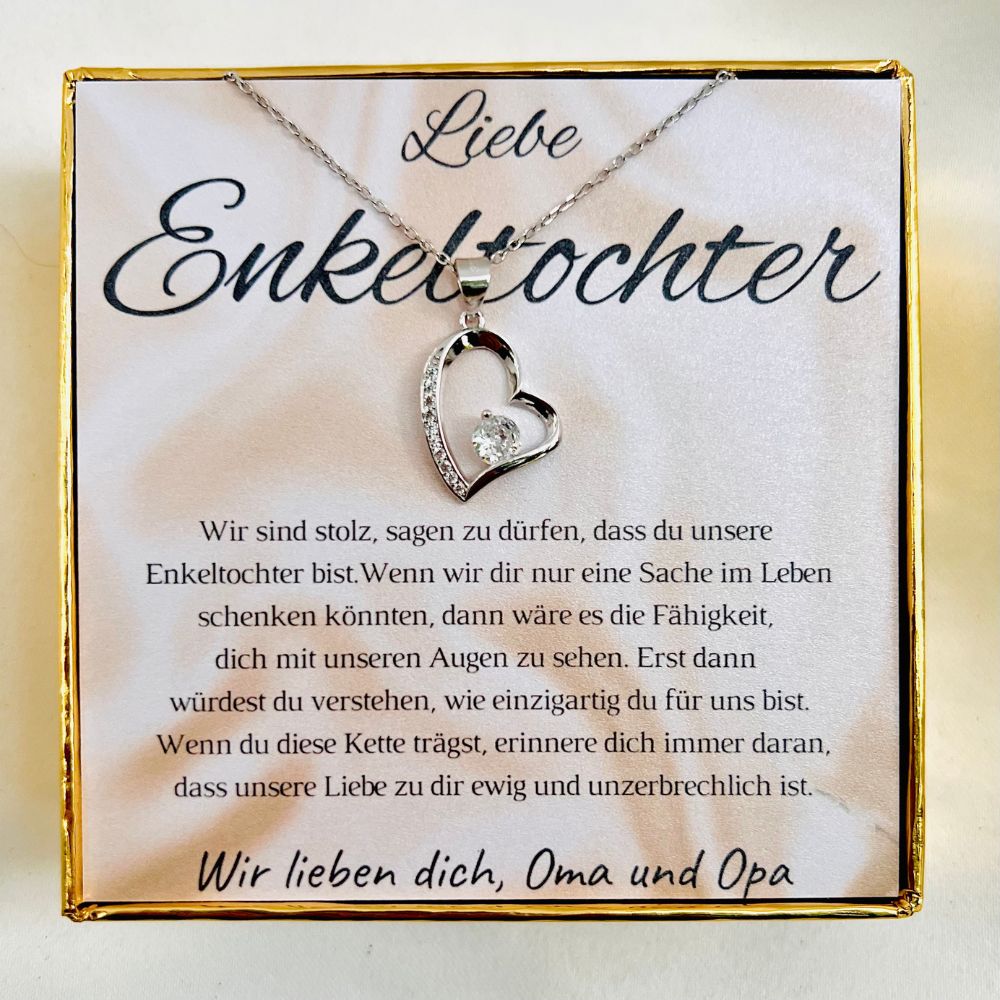 Halskette für die Enkelin „Herz mit Zirkonia“