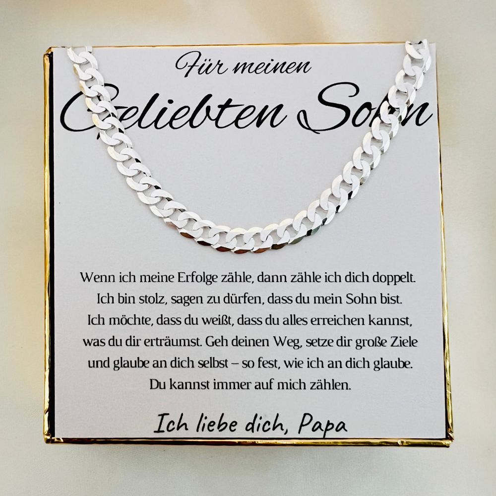 Diamantierte Panzerkette für den Sohn