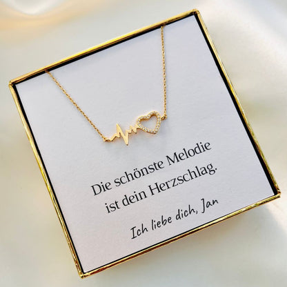 Personalisierte Halskette „Herzschlag“