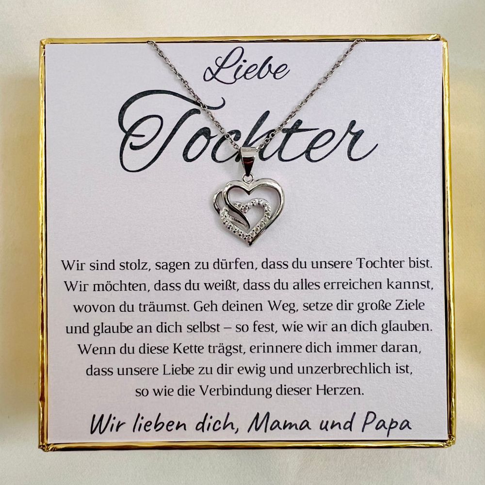 Halskette für die Tochter „Herzen“ / „Ewige Liebe“ – Limitierte Edition