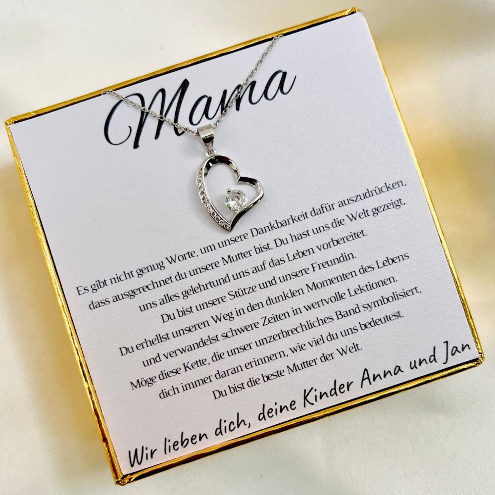 Für die Mama von der Tochter „Herz mit Zirkonia“ – Limitierte Edition