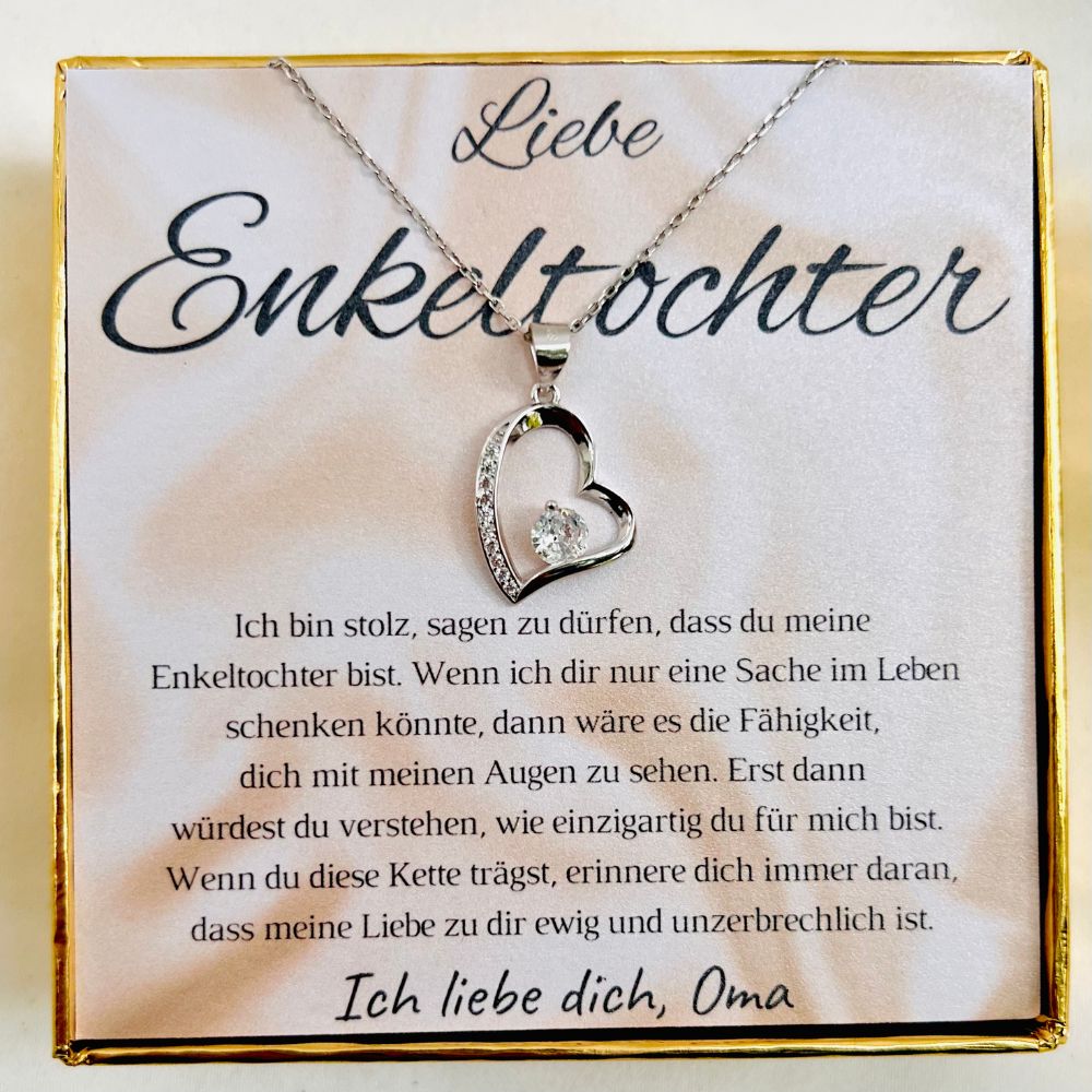 Halskette für die Enkelin „Herz mit Zirkonia“