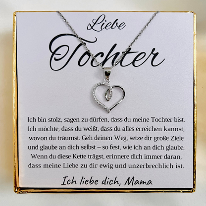 Halskette für die Tochter „Herzchen mit Zirkonia“ // „Ewige Liebe“ – Limitierte Edition