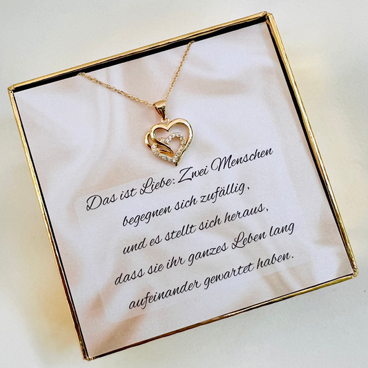 Herz-Kette „Liebe“ mit Botschaft