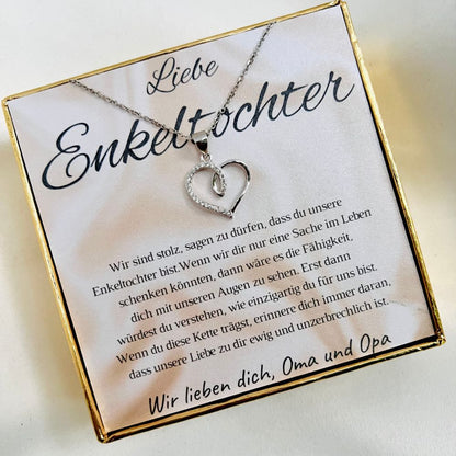 Für die Enkelin „Herzchen mit Zirkonia“