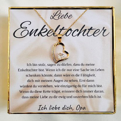 Halskette für die Enkelin „Herz mit Zirkonia“