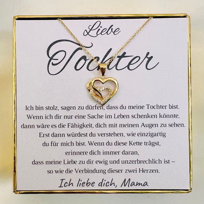Halskette für Tochter „Herzen“ / „Für die besondere Tochter“