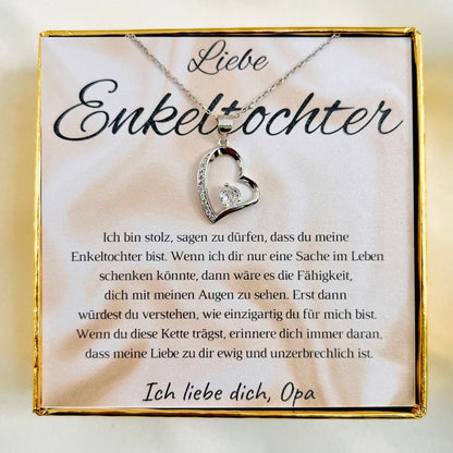 Halskette für die Enkelin „Herz mit Zirkonia“