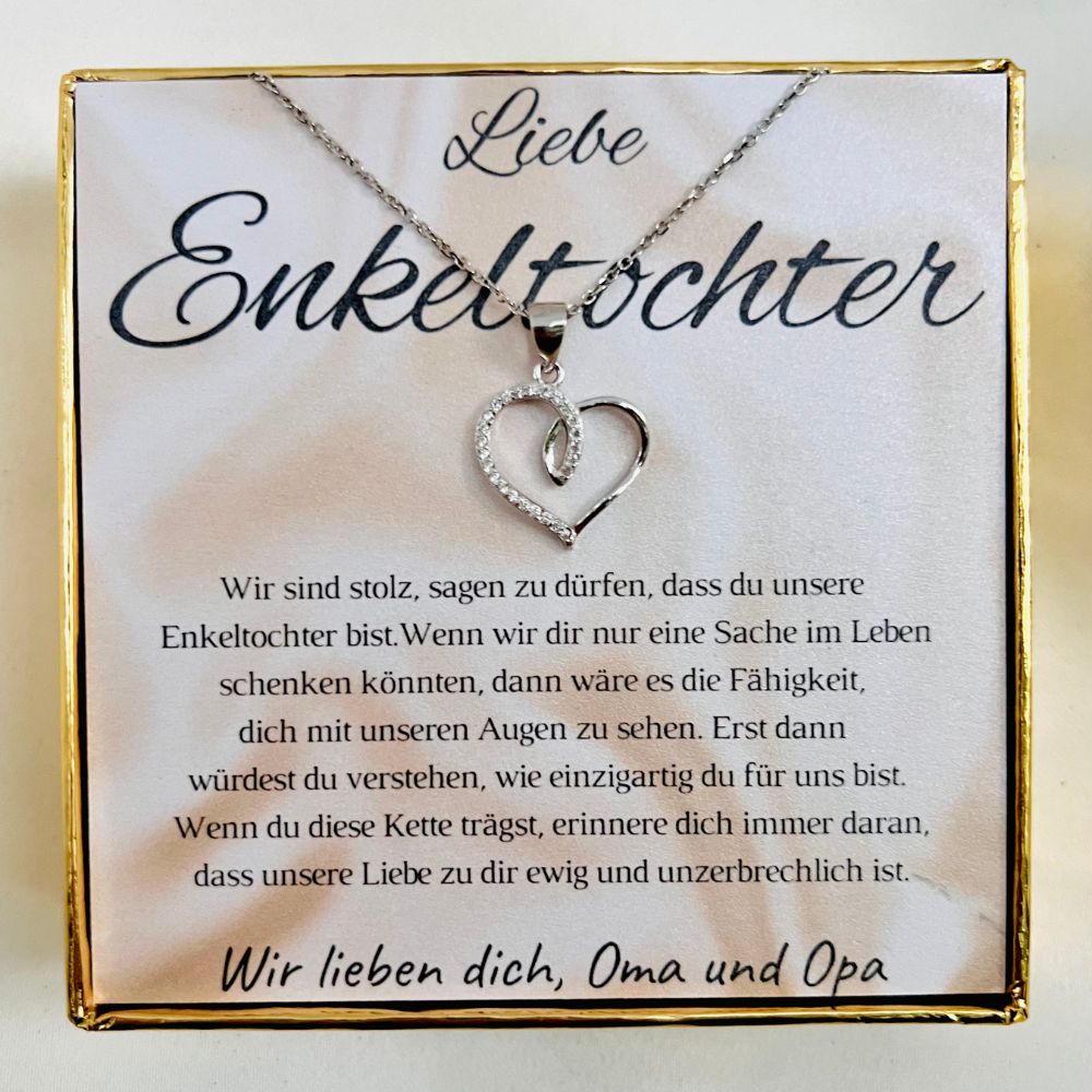 Für die Enkelin „Herzchen mit Zirkonia“