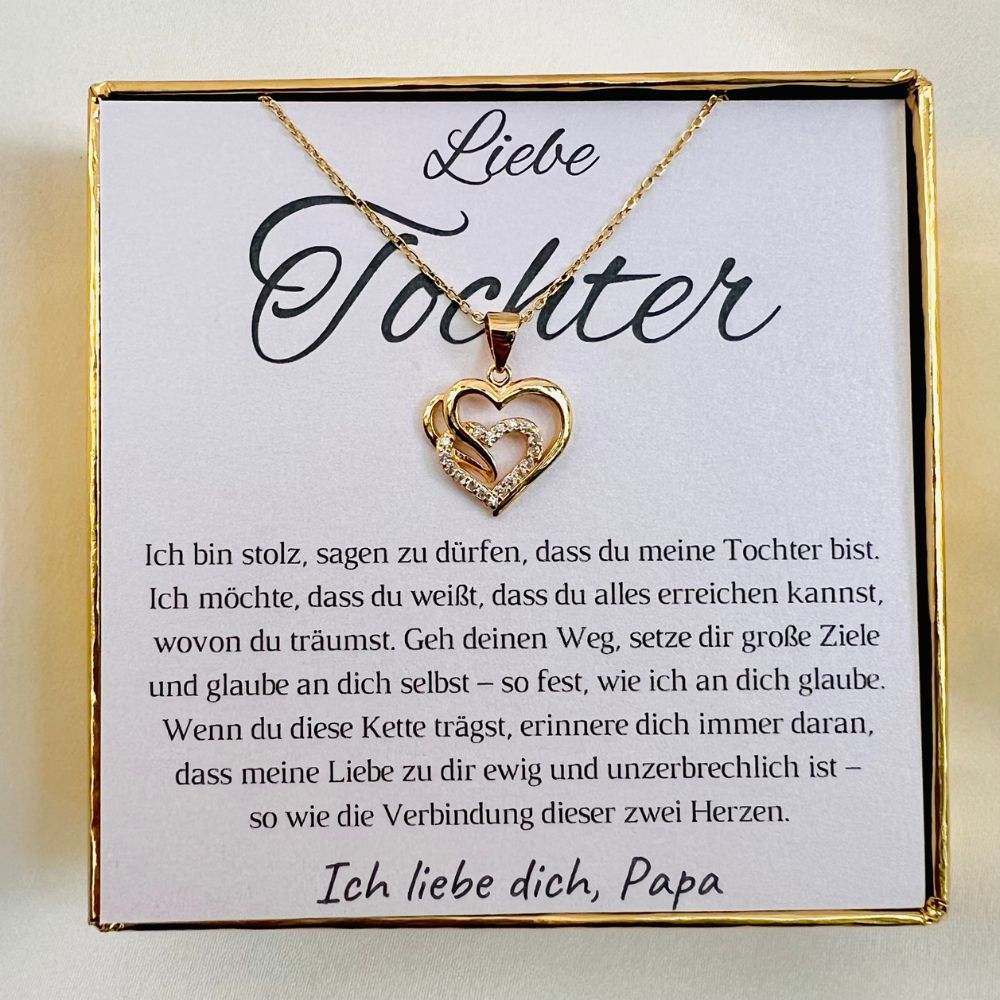 Halskette für die Tochter „Herzen“ / „Ewige Liebe“ – Limitierte Edition
