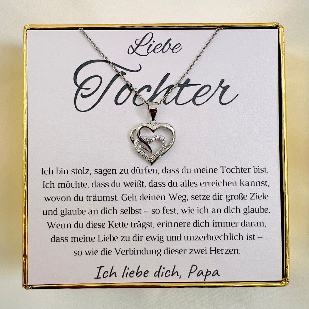Halskette für die Tochter „Herzen“ / „Ewige Liebe“ – Limitierte Edition
